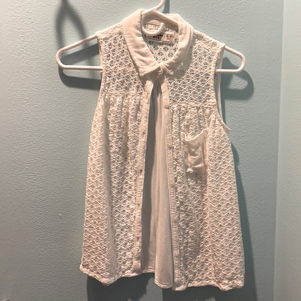 Abercrombie collared lightweight white shirt